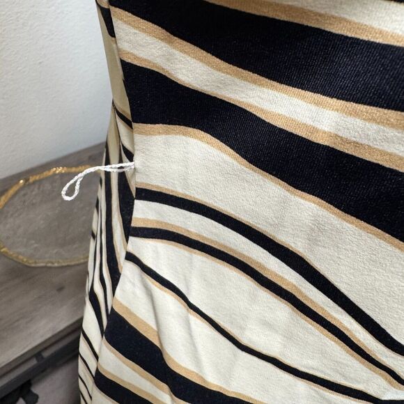 J McLaughlin Animal Print 3/4 Roll Tab Sleeve Midi Shirt Dress Sz S MISSING BELT - Picture 4 of 10